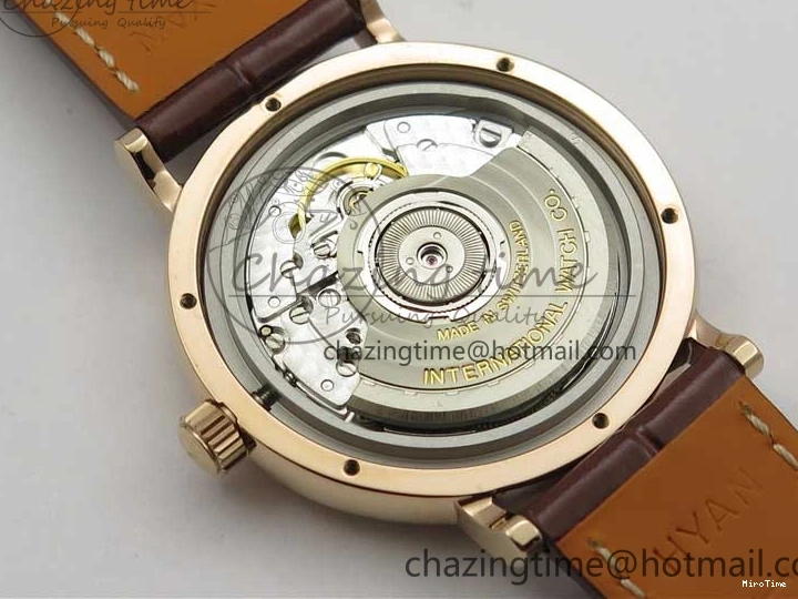 MIROTIME 0313 Portofino 37mm RG V7F 1:1 Best Edition Gray Dial on Deep Brown Leather Strap A SunProtective 7090